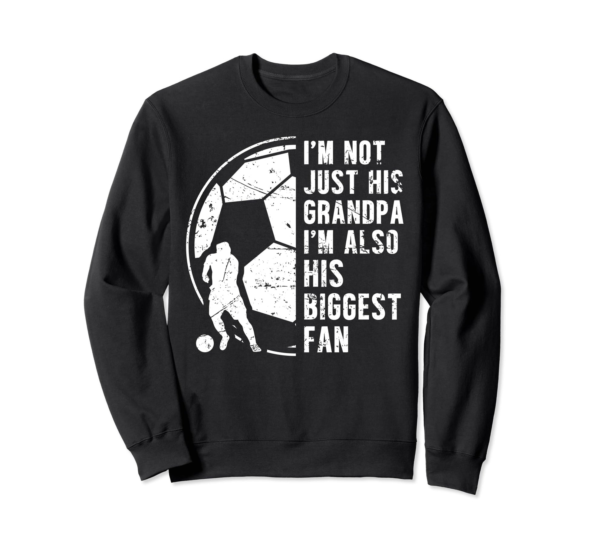 Biggest Fan Soccer Grandpa Soccer Sweatshirt - Aesthetic Graphic Unisex - T-Shirt, Sweatshirt, Hoodie