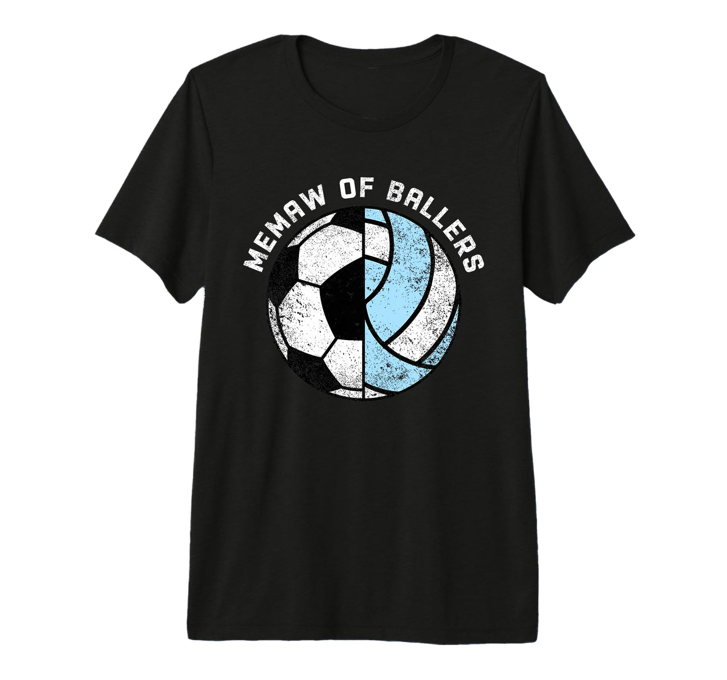 Memaw Ballers Funny Soccer Volleyball T-Shirt - Minimalist Print Unisex - T-Shirt, Sweatshirt, Hoodie