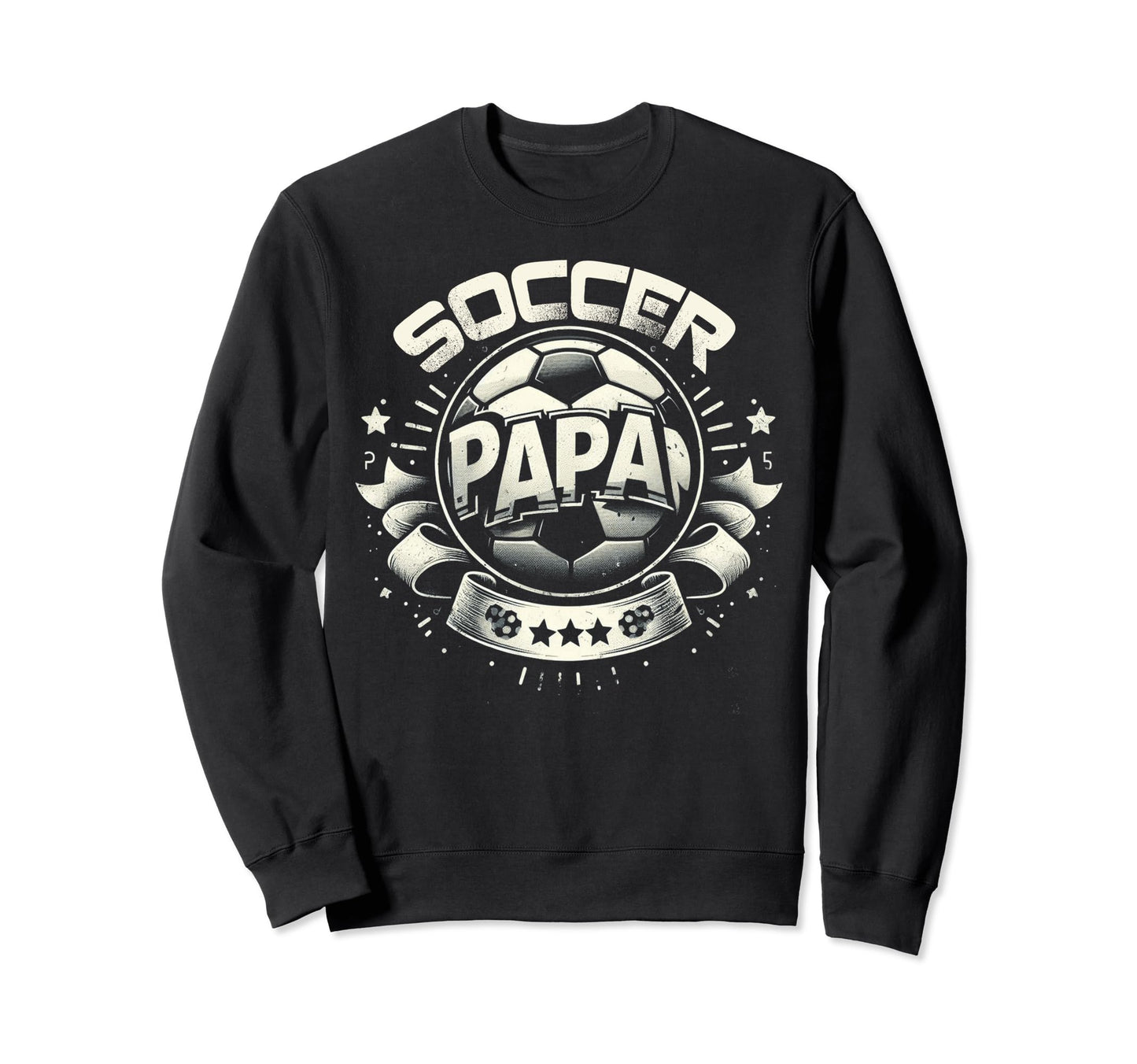 Soccer Papa Family Matching Dad Sweatshirt - Trendy Graphic for Adults - T-Shirt, Sweatshirt, Hoodie