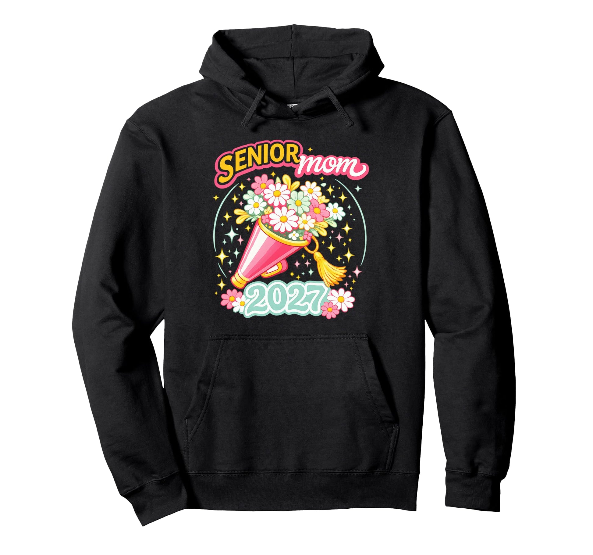 Flower Senior Mom Graduation Class 2027 Hoodie - Novelty Apparel Men Women - T-Shirt, Sweatshirt, Hoodie