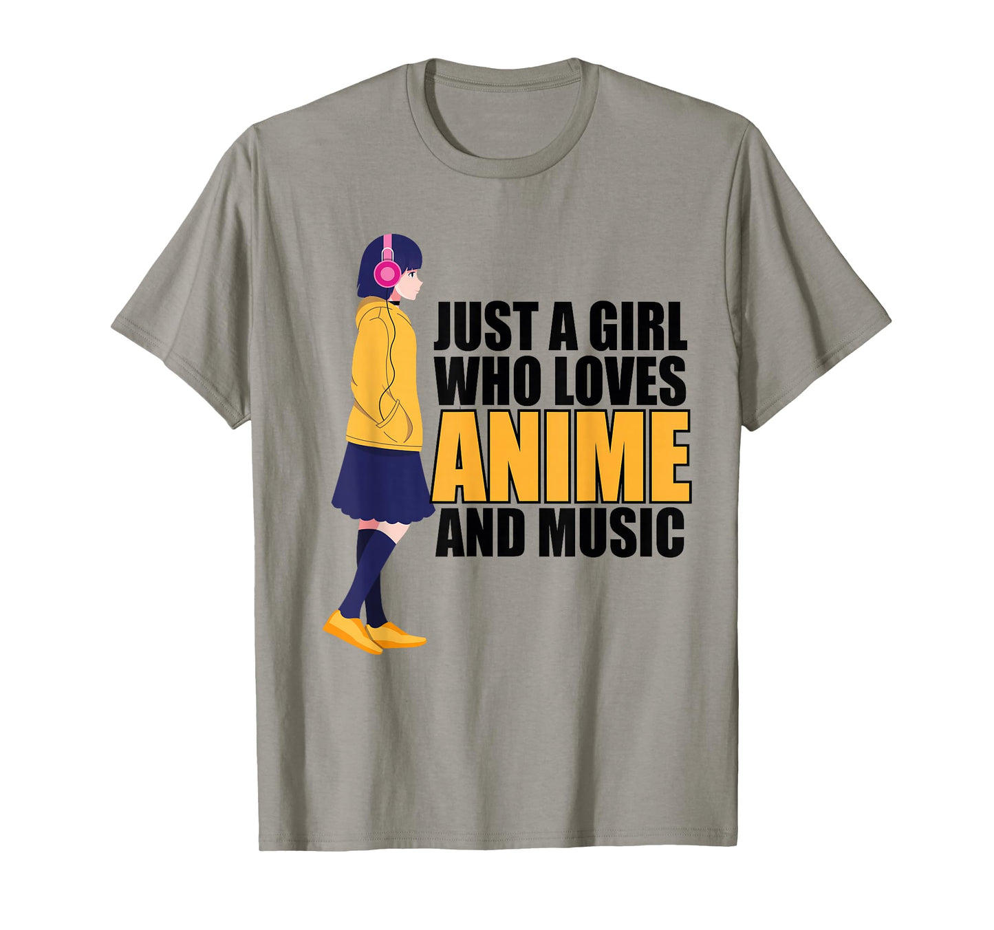 Just Who Loves Anime And Music Anime Lover T-Shirt - Trendy Graphic Unisex - T-Shirt, Sweatshirt, Hoodie