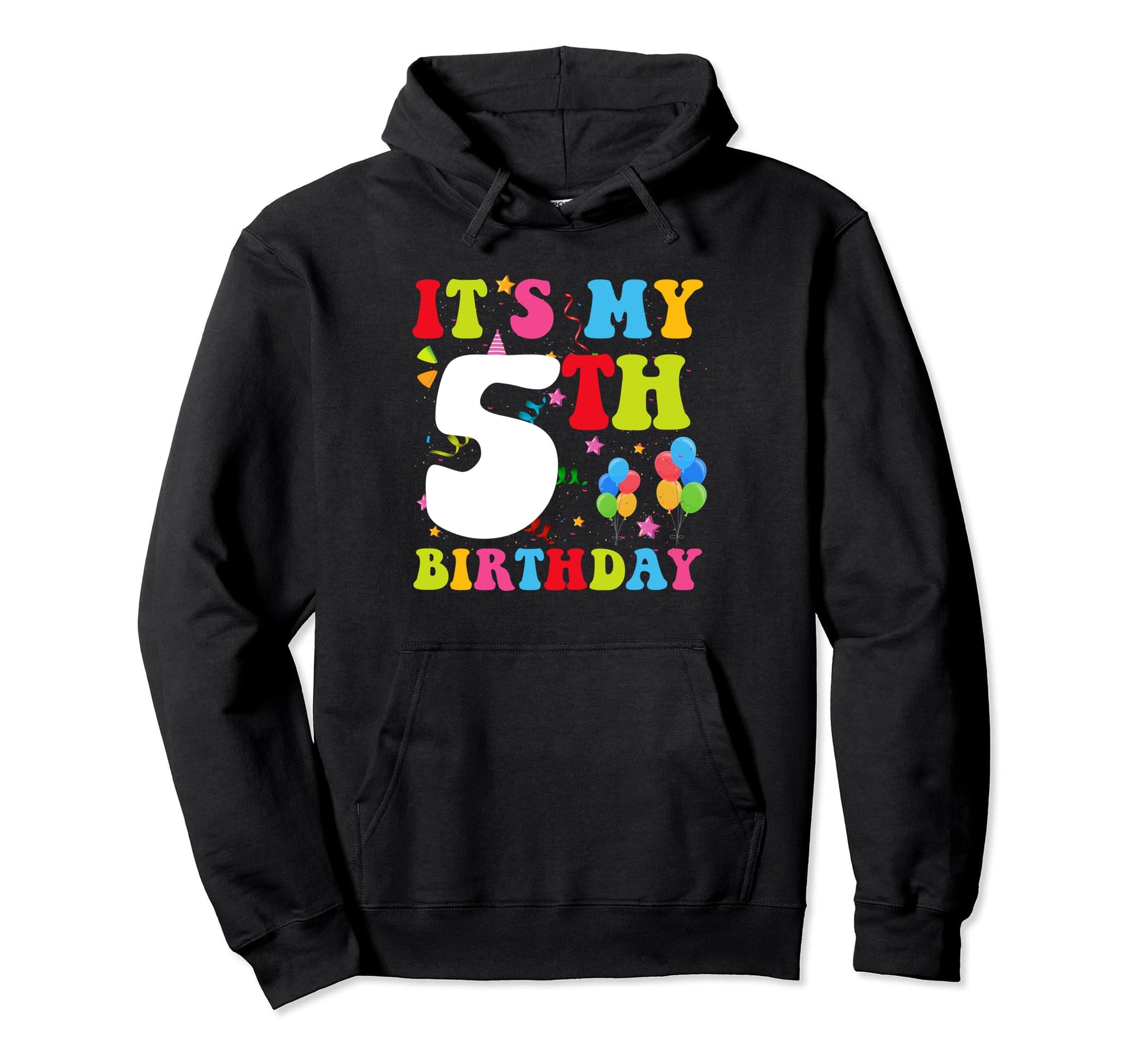 Groovy 5 Year Old Birthday Or Five Hoodie - Fun Novelty Design for Adults - T-Shirt, Sweatshirt, Hoodie