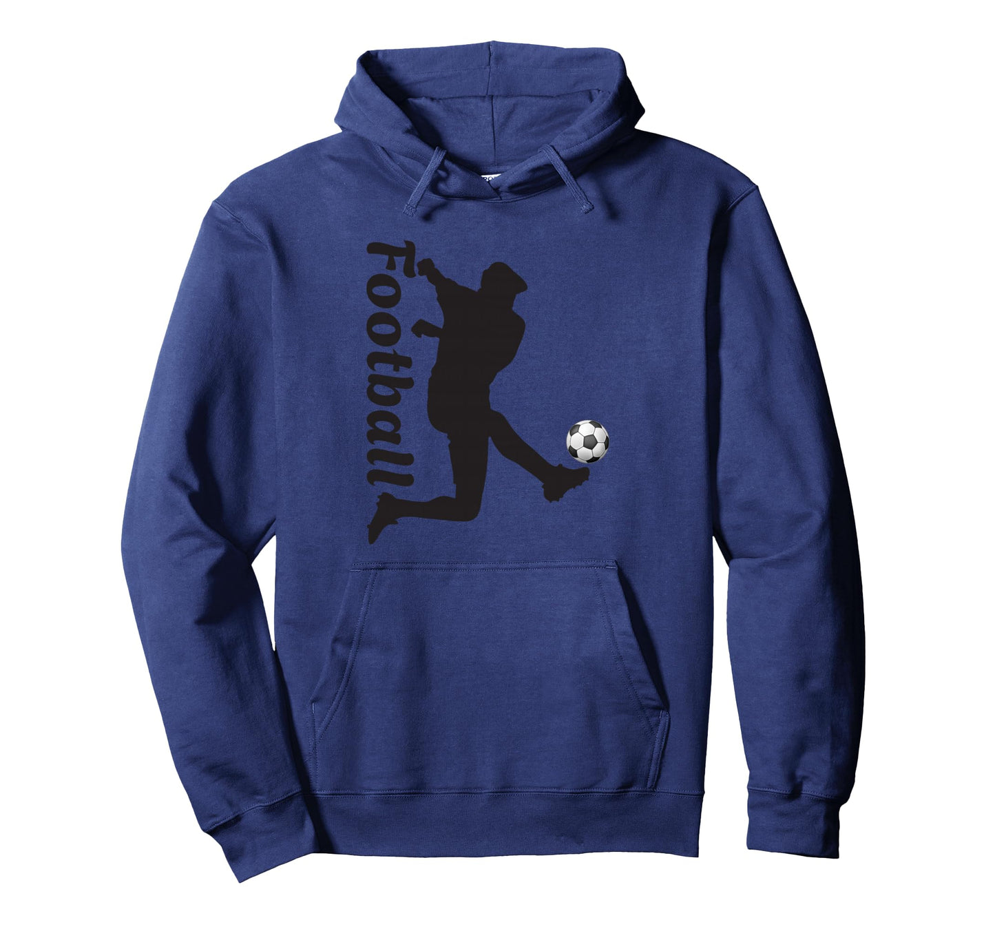 Football Soccer Player Kick Action Fan Art Hoodie - Graphic Print Men Women - T-Shirt, Sweatshirt, Hoodie