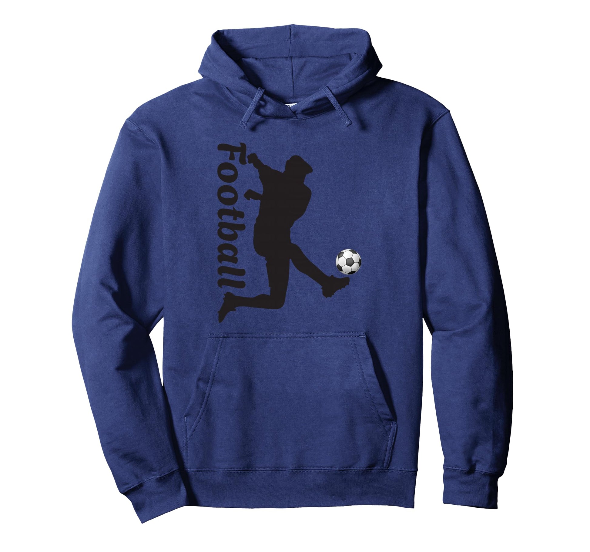 Football Soccer Player Kick Action Fan Art Hoodie - Graphic Print Men Women - T-Shirt, Sweatshirt, Hoodie