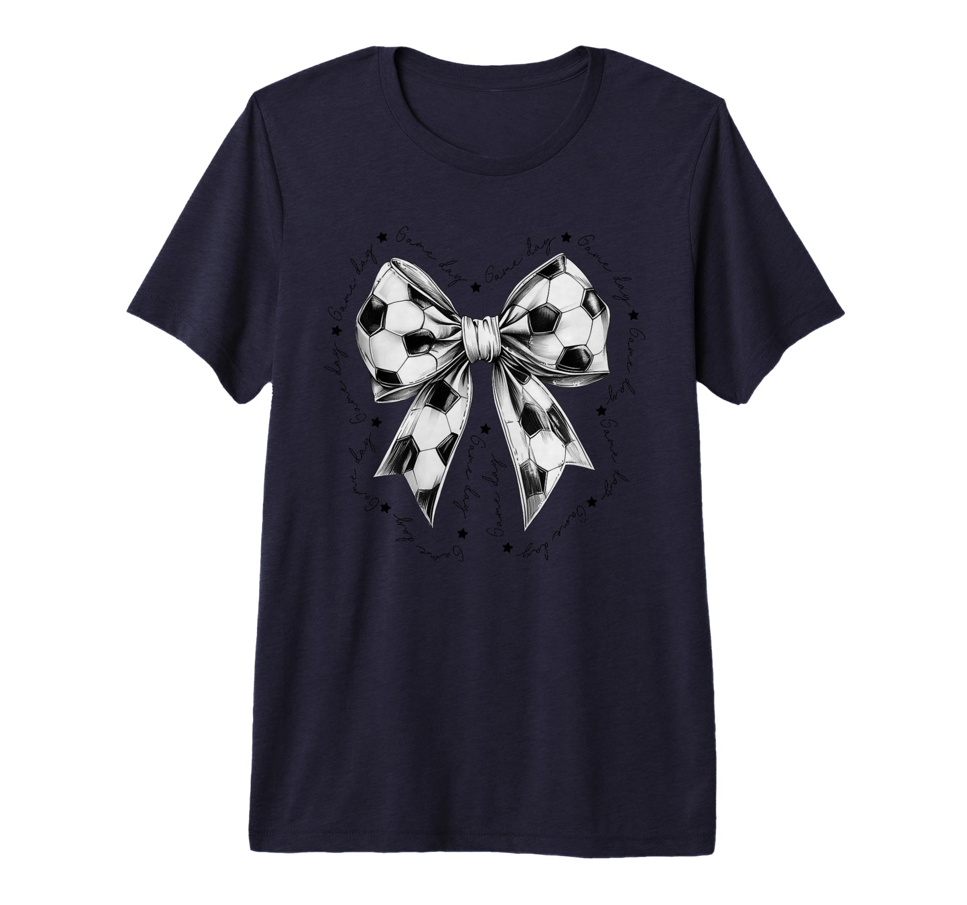 Preppy Game Day Soccer Coquette Bow T-Shirt - Custom Art Print Men Women - T-Shirt, Sweatshirt, Hoodie