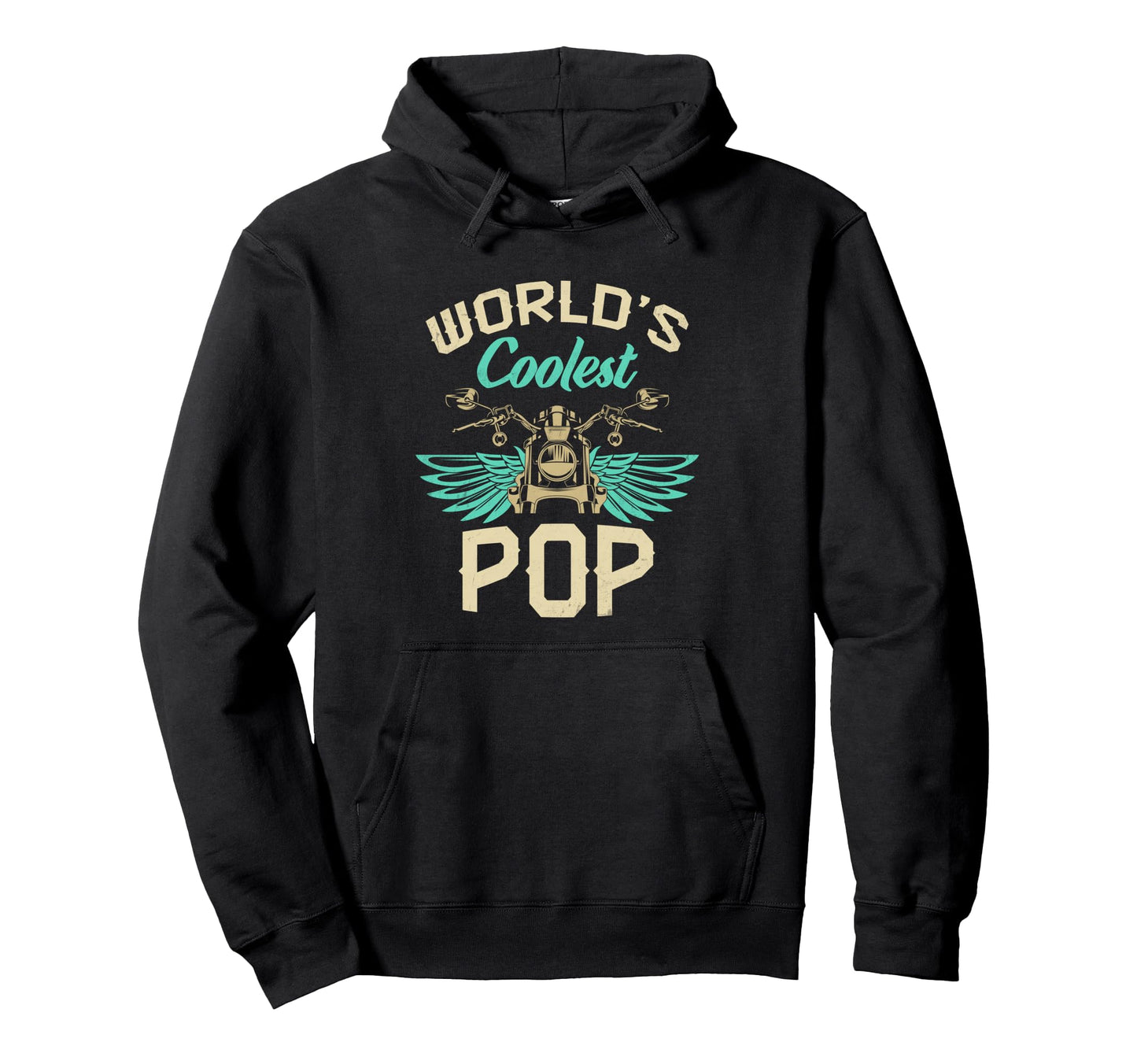 Worlds Coolest Pop Motorcycle Fathers Day Hoodie - Custom Art Print Unisex - T-Shirt, Sweatshirt, Hoodie