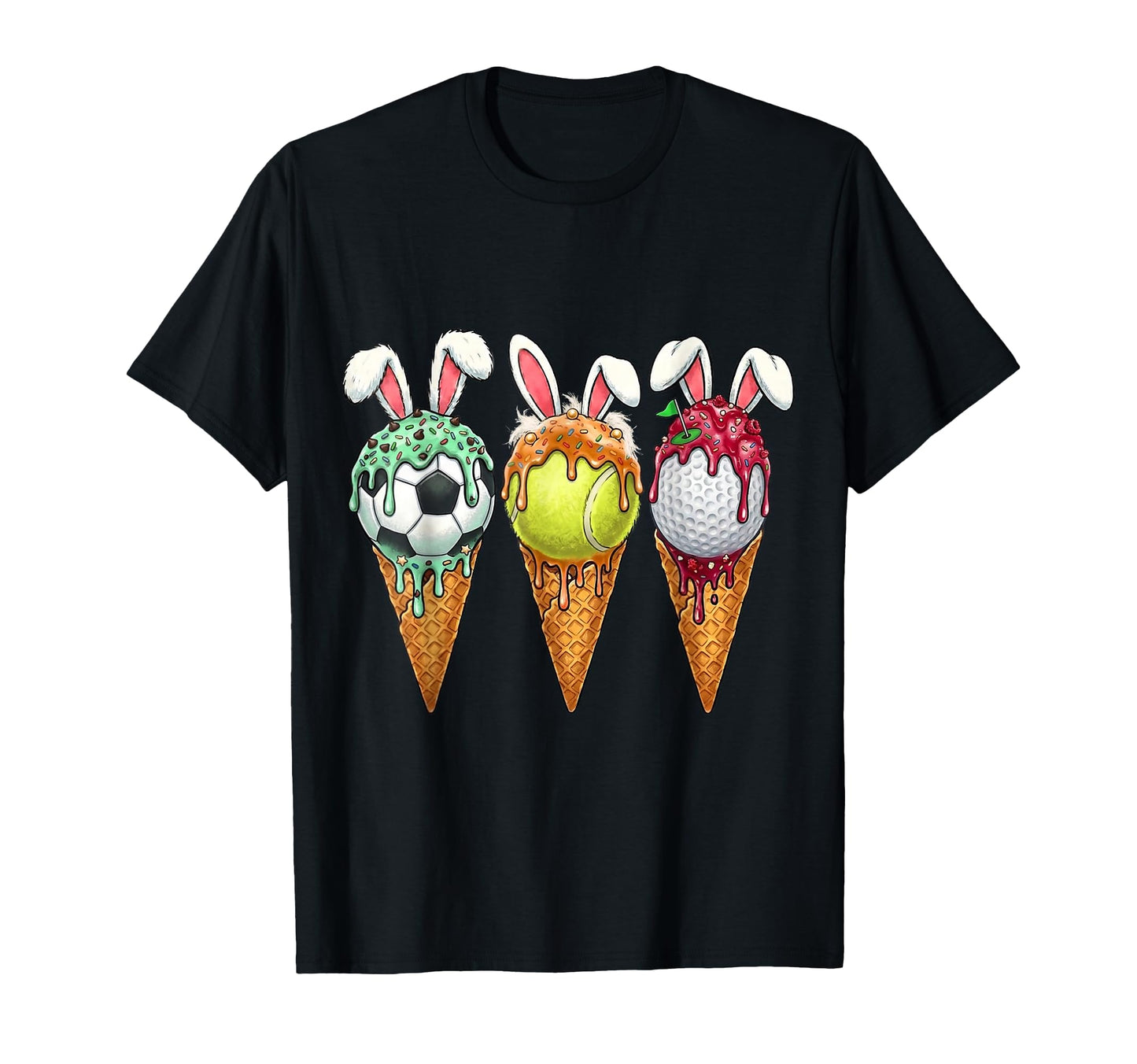 Easter Soccer Tennis Golf Ice Cream T-Shirt - Casual Everyday Wear Unisex - T-Shirt, Sweatshirt, Hoodie
