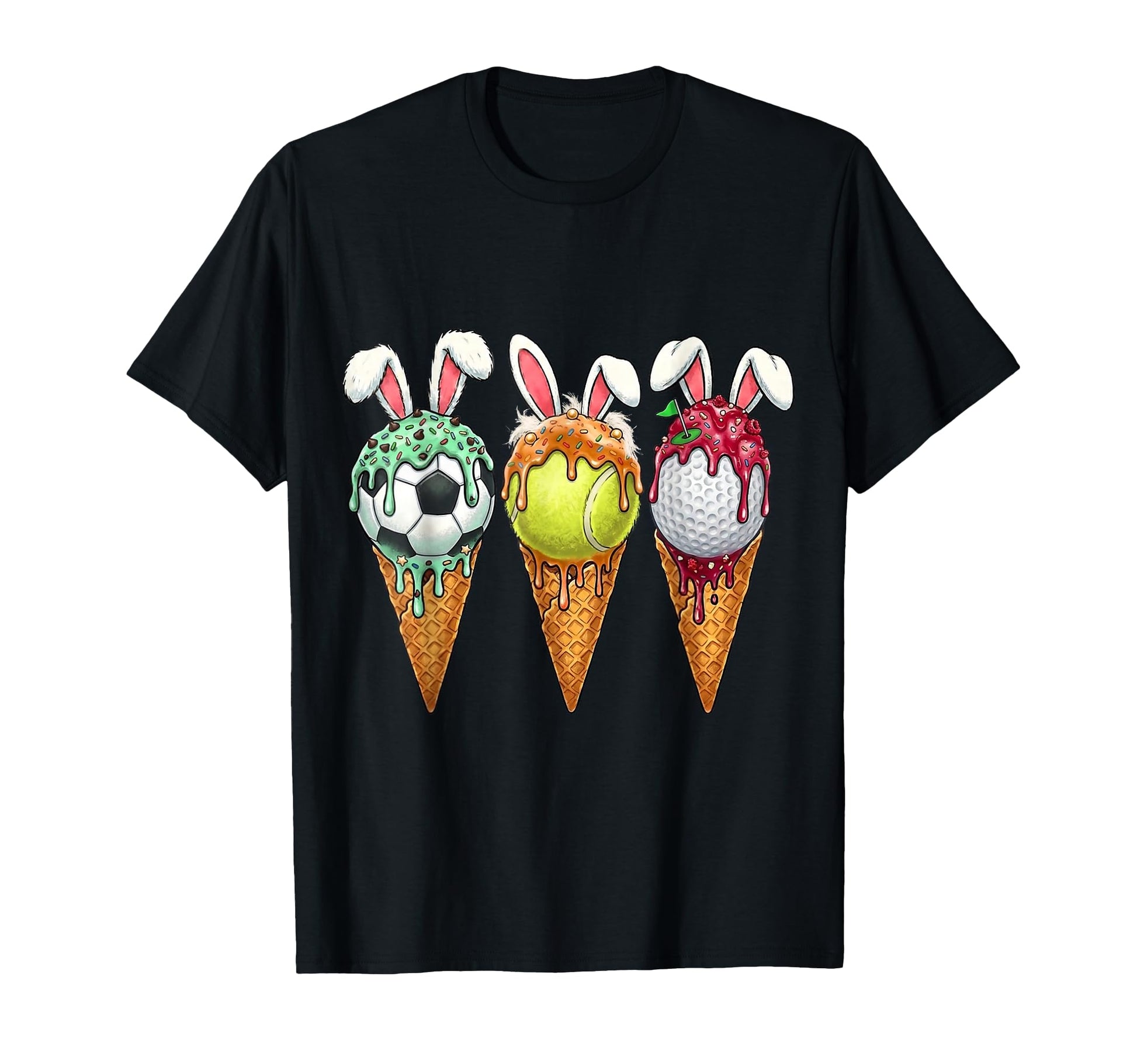 Easter Soccer Tennis Golf Ice Cream T-Shirt - Casual Everyday Wear Unisex - T-Shirt, Sweatshirt, Hoodie