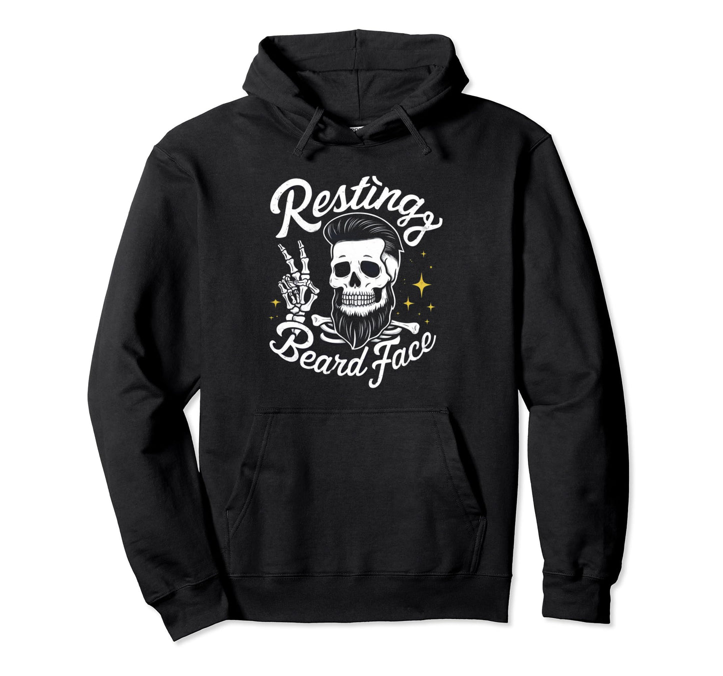 Bearded Dad Daddy Papa Fathers Day Resting Hoodie - Novelty Apparel Unisex - T-Shirt, Sweatshirt, Hoodie