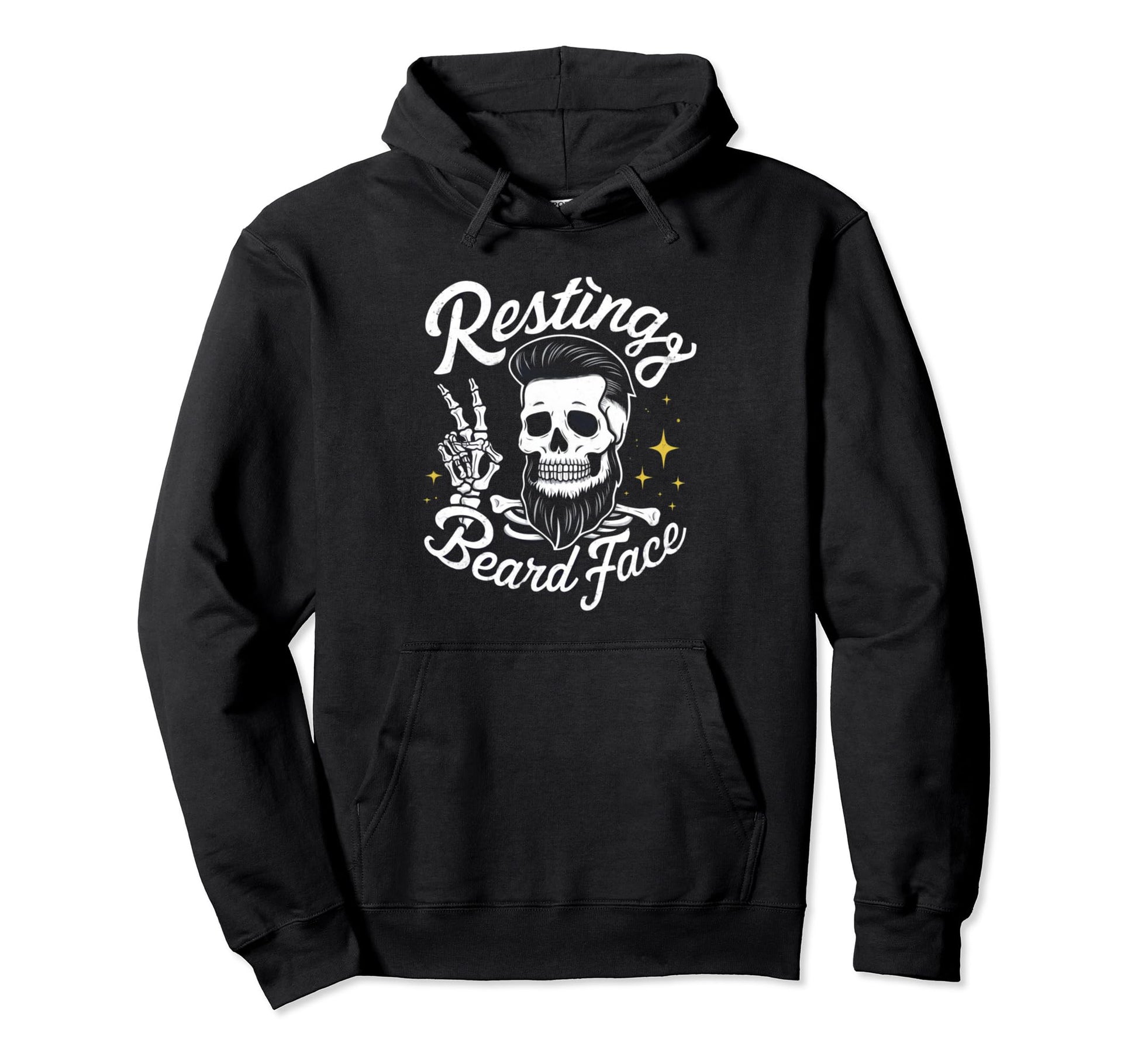 Bearded Dad Daddy Papa Fathers Day Resting Hoodie - Novelty Apparel Unisex - T-Shirt, Sweatshirt, Hoodie
