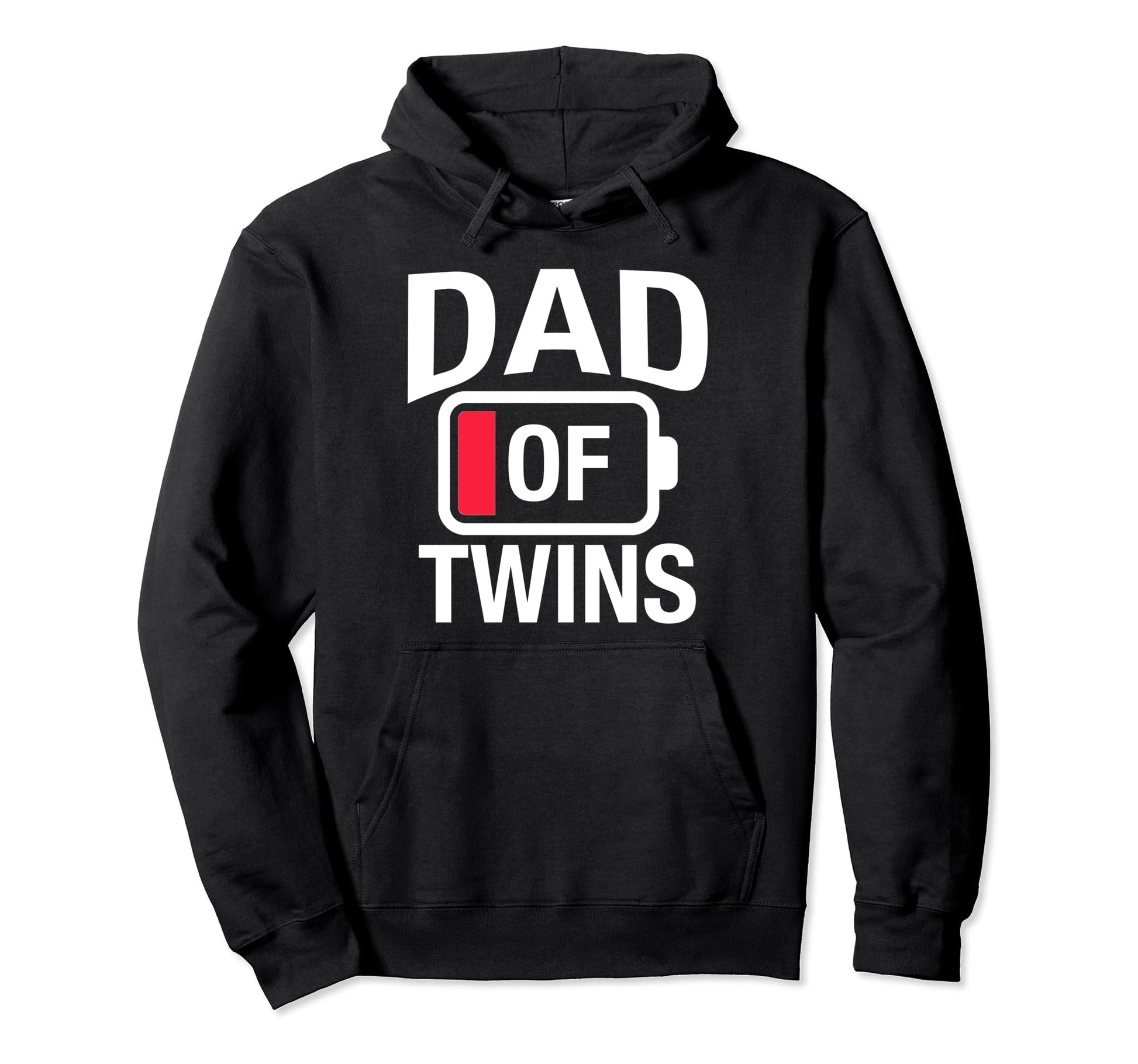Dad Twins Funny Low Battery Recharge Hoodie - Unique Graphic Men Women - T-Shirt, Sweatshirt, Hoodie