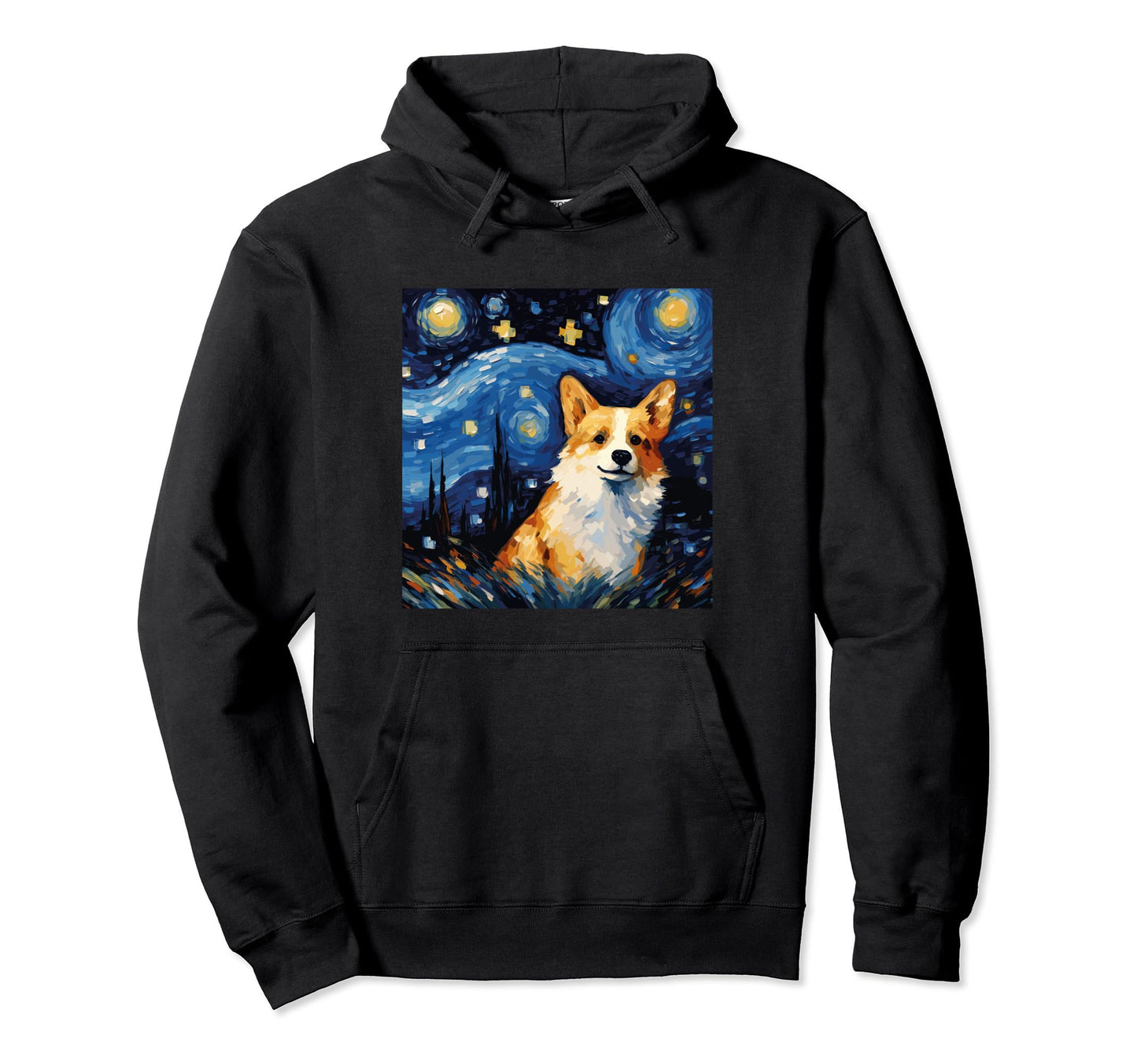 Welsh Corgi Starry Night Dog Mom Hoodie - Casual Everyday Wear for Adults - T-Shirt, Sweatshirt, Hoodie