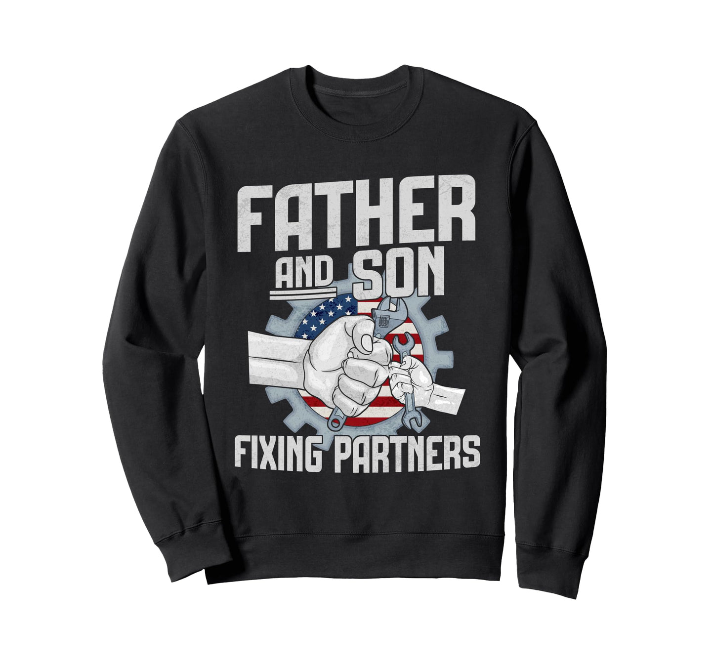 Father And Son Fixing Partners Sweatshirt - Minimalist Print Unisex - T-Shirt, Sweatshirt, Hoodie
