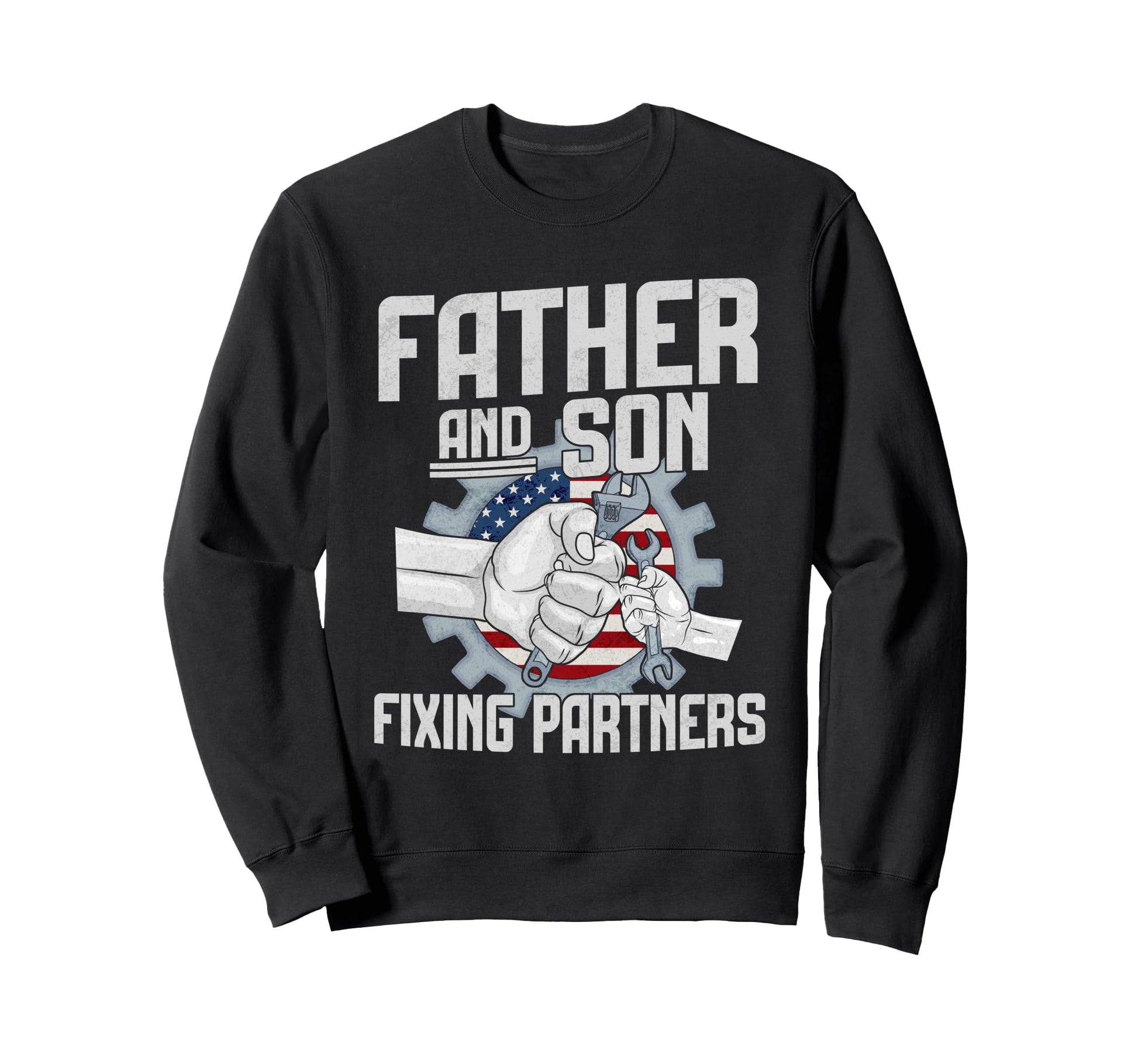 Father And Son Fixing Partners Sweatshirt - Minimalist Print Unisex - T-Shirt, Sweatshirt, Hoodie
