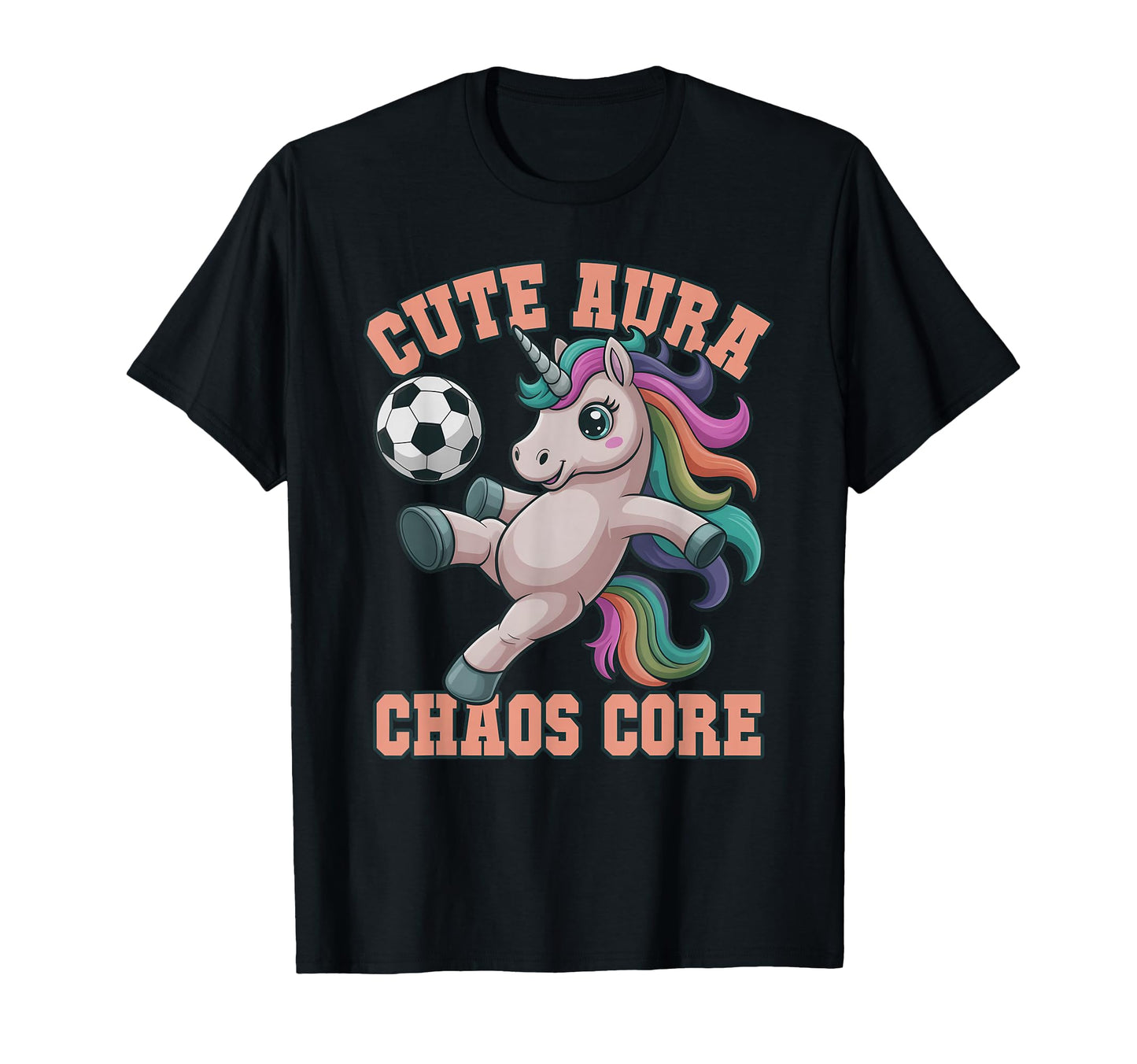 Rizzler Aura Soccer Unicorn Chaos Core T-Shirt - Unique Graphic Men Women - T-Shirt, Sweatshirt, Hoodie