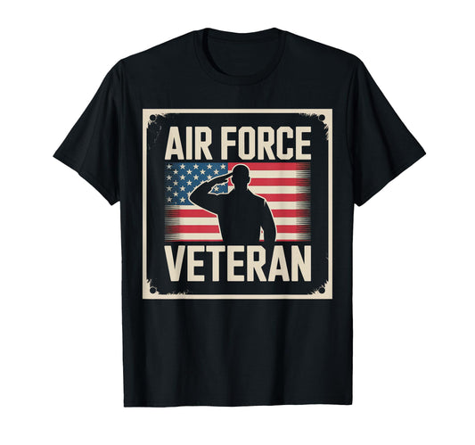 Air Force Veteran Us American Flag Dad T-Shirt - Trendy Graphic Men Women - T-Shirt, Sweatshirt, Hoodie