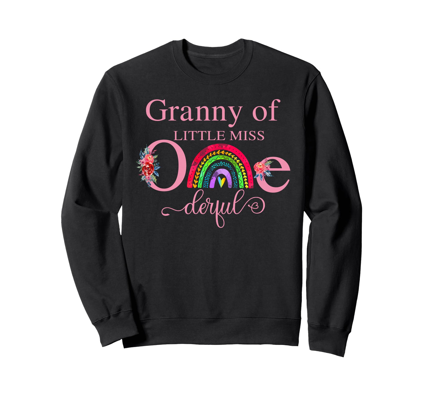 Granny Little Miss Onederful Sweatshirt - Aesthetic Graphic Unisex - T-Shirt, Sweatshirt, Hoodie