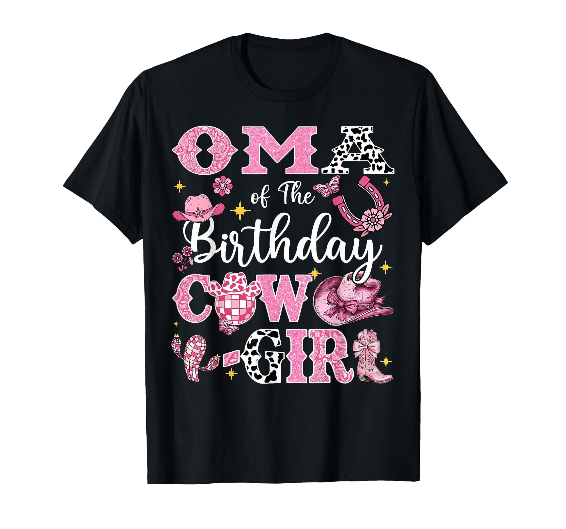 Oma Birthday Cow Rodeo Oma Bday Party T-Shirt - Custom Art Print for Adults - T-Shirt, Sweatshirt, Hoodie