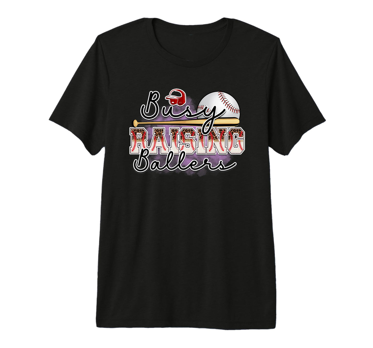Busy Raising Ballers Is Baseball Mom Is T-Shirt - Custom Art Print Unisex - T-Shirt, Sweatshirt, Hoodie