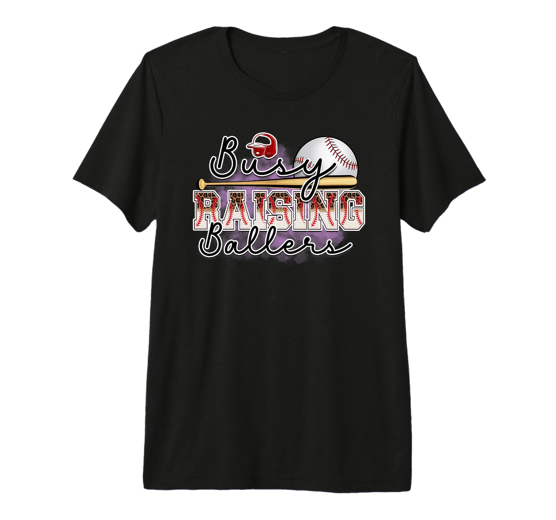 Busy Raising Ballers Is Baseball Mom Is T-Shirt - Custom Art Print Unisex - T-Shirt, Sweatshirt, Hoodie