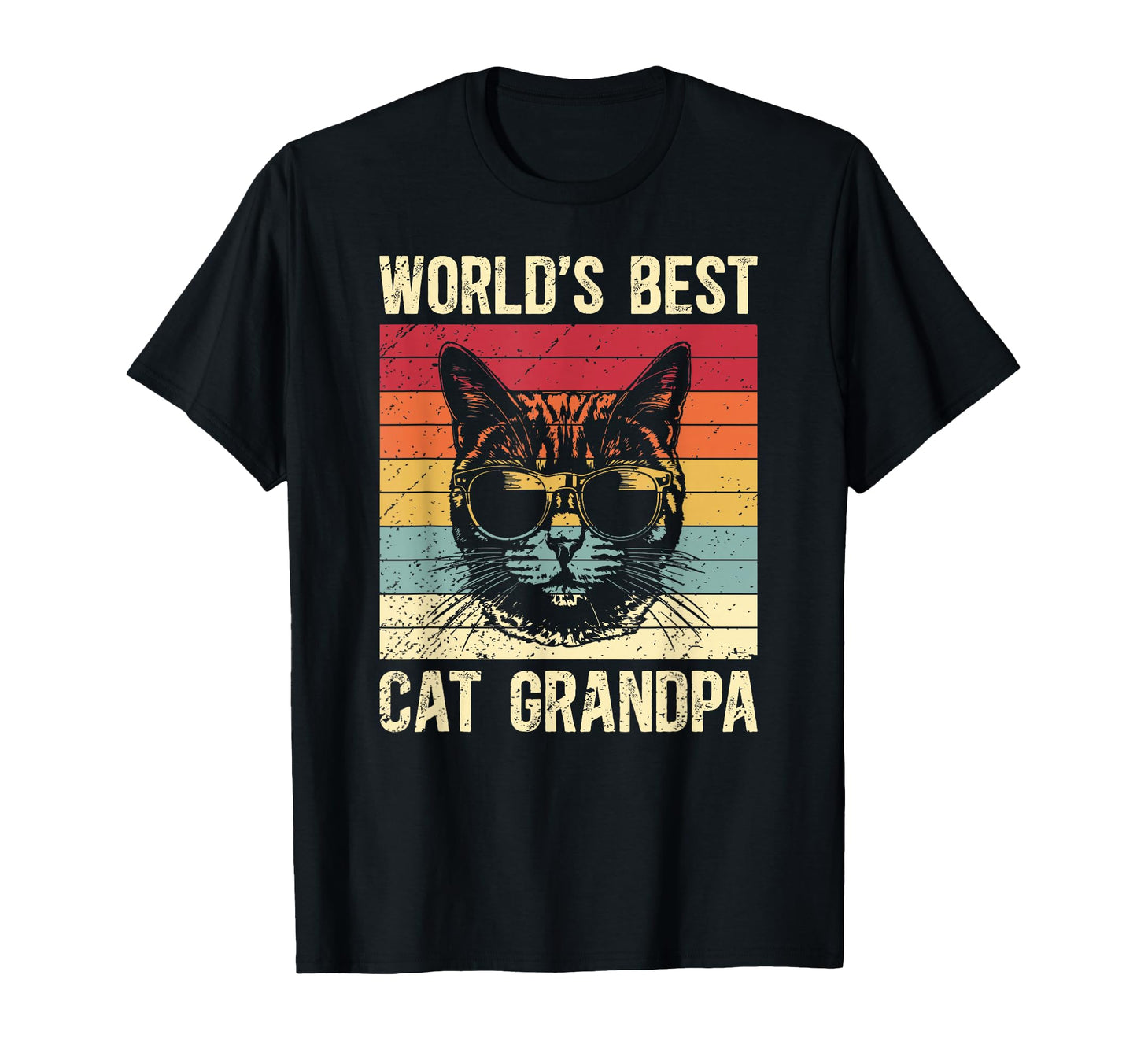 Worlds Best Cat Grandpa Cat T-Shirt - Unique Graphic for Adults - T-Shirt, Sweatshirt, Hoodie