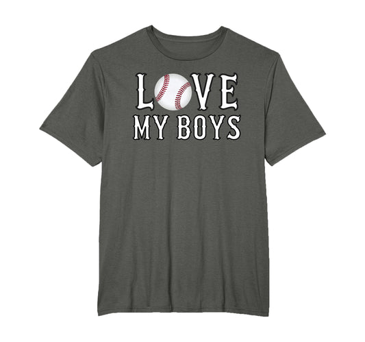 Baseball Mom I Love My Baseball Moms T-Shirt - Trendy Graphic for Adults - T-Shirt, Sweatshirt, Hoodie