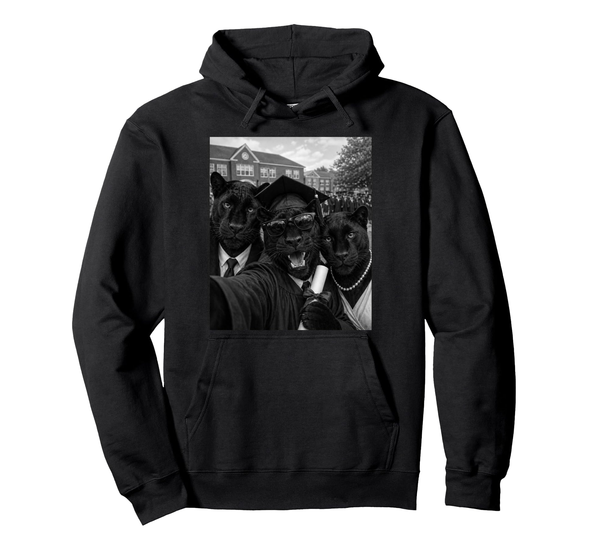 Panthers Graduation Selfie Senior Class Hoodie - Trendy Graphic for Adults - T-Shirt, Sweatshirt, Hoodie