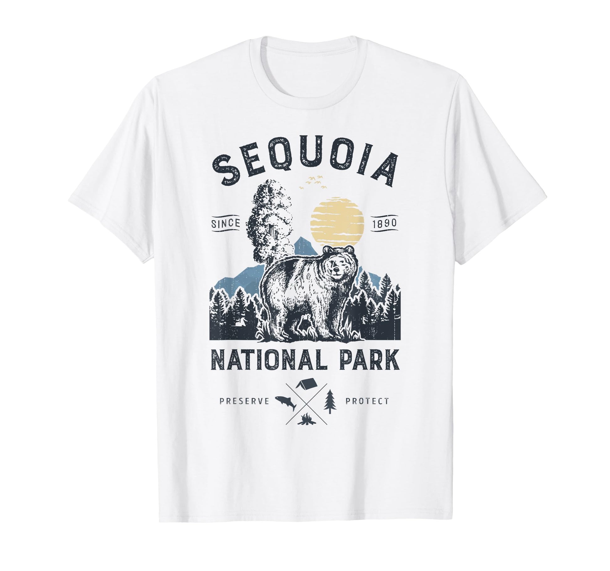 Sequoia National Park California Bear T-Shirt - Minimalist Print Unisex - T-Shirt, Sweatshirt, Hoodie
