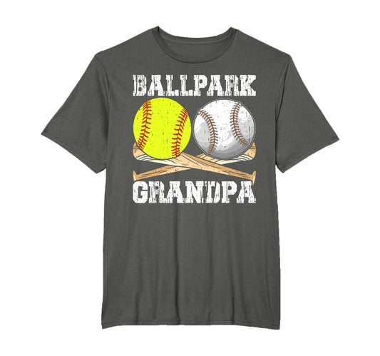 Ballpark Grandpa Softball Baseball T-Shirt - Streetwear Style Unisex - T-Shirt, Sweatshirt, Hoodie