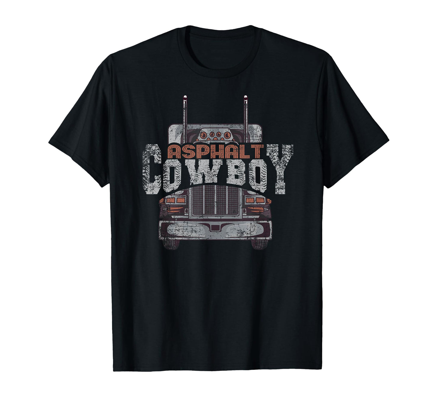Asphalt Cowboy Truck Driver Trucker T-Shirt - Custom Art Print for Adults - T-Shirt, Sweatshirt, Hoodie