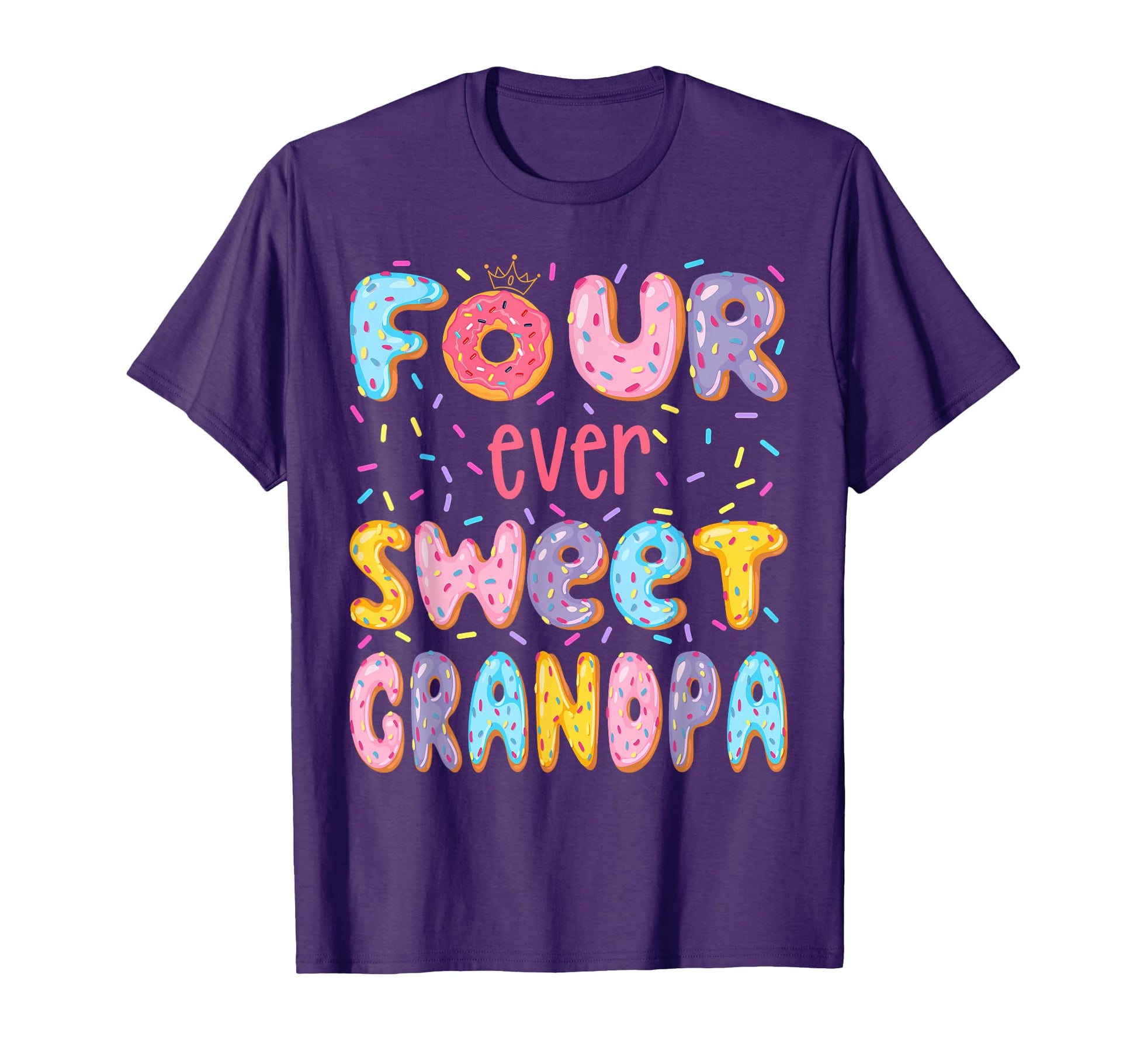 Four Ever Sweet Grandpa 4Th Birthday T-Shirt - Minimalist Print for Adults - T-Shirt, Sweatshirt, Hoodie