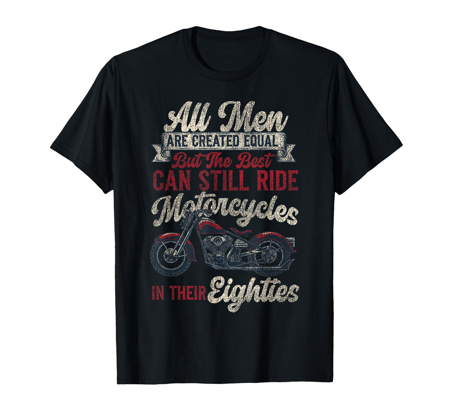 Motorcycle Biker Grandpa 80Th Birthday T-Shirt - Novelty Apparel Men Women - T-Shirt, Sweatshirt, Hoodie