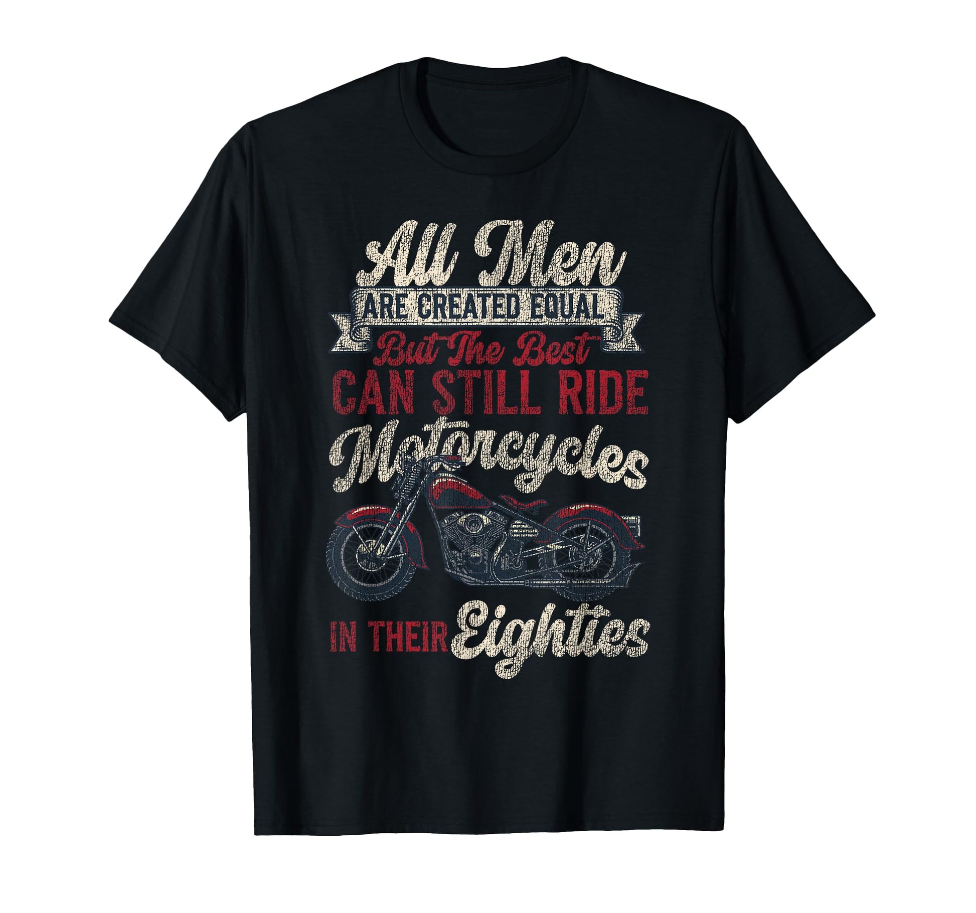 Motorcycle Biker Grandpa 80Th Birthday T-Shirt - Novelty Apparel Men Women - T-Shirt, Sweatshirt, Hoodie