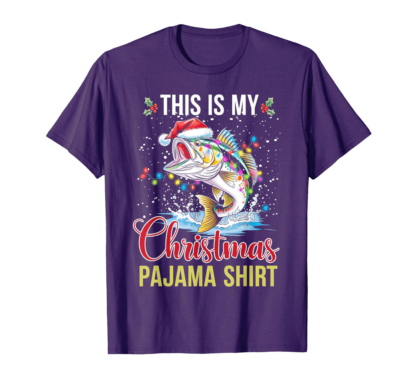 This Is My Pajama Fishing Rod Santa T-Shirt - Streetwear Style for Adults - T-Shirt, Sweatshirt, Hoodie