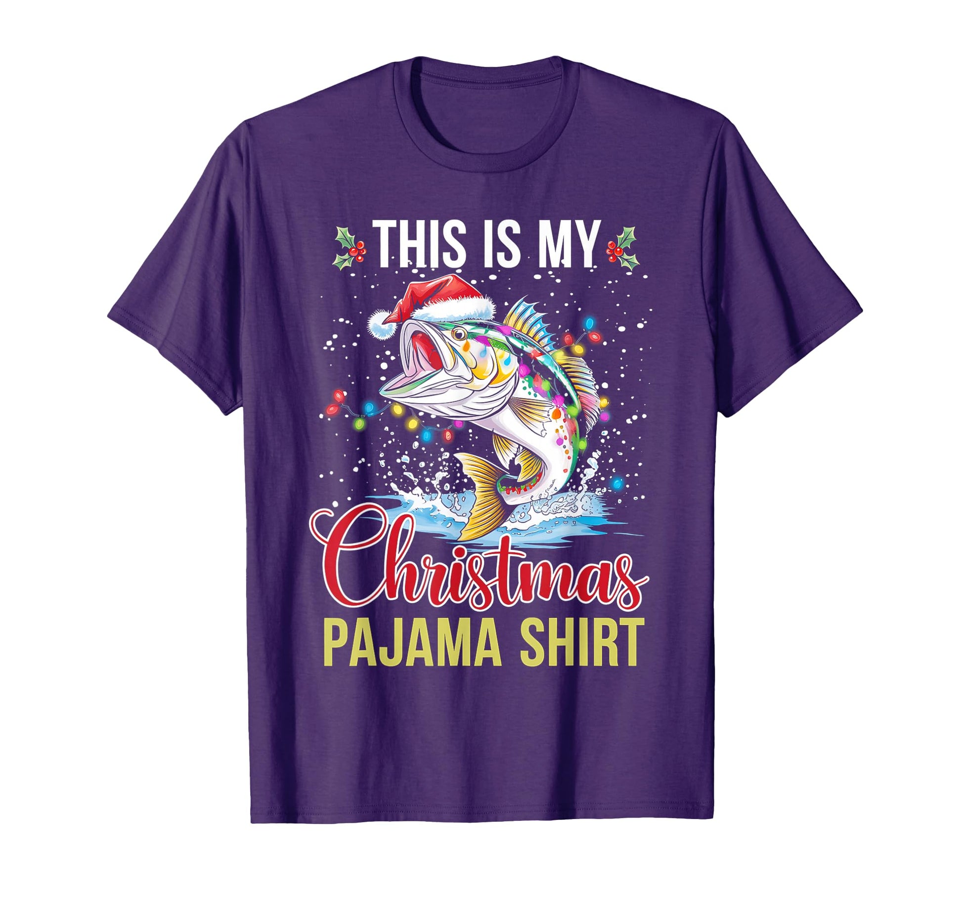 This Is My Pajama Fishing Rod Santa T-Shirt - Streetwear Style for Adults - T-Shirt, Sweatshirt, Hoodie