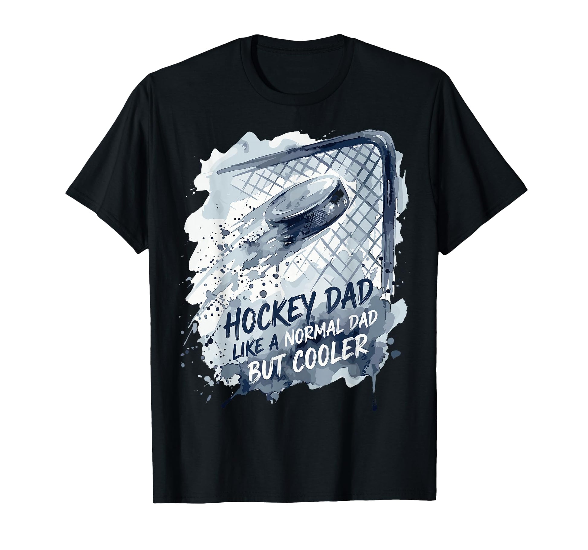 Watercolor Hockey Dad Cooler Ice T-Shirt - Minimalist Print for Adults - T-Shirt, Sweatshirt, Hoodie