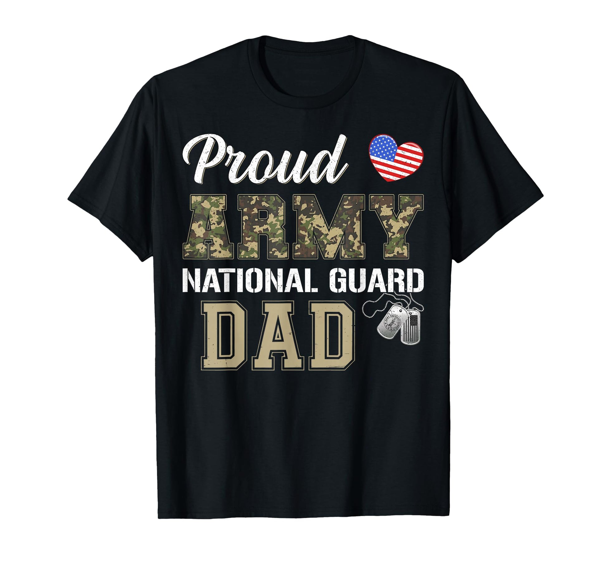 Proud Army National Guard Dad T-Shirt - Minimalist Print Men Women - T-Shirt, Sweatshirt, Hoodie