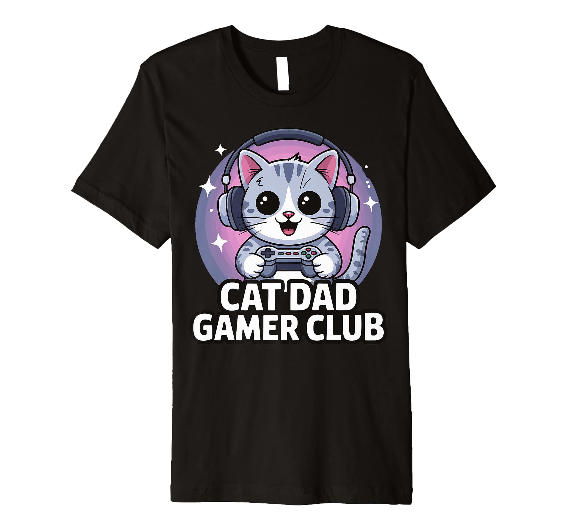 Mens Cat Dad Gamer Club T-Shirt - Streetwear Style Men Women - T-Shirt, Sweatshirt, Hoodie
