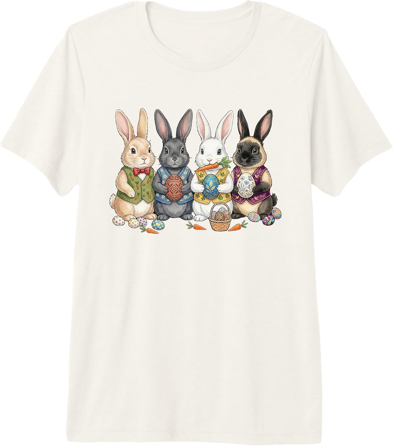 Bunny Rabbit Happy Easter Day Unisex T-shirt, Sweatshirt, Hoodie, Long Sleeve Tee - T-Shirt, Sweatshirt, Hoodie