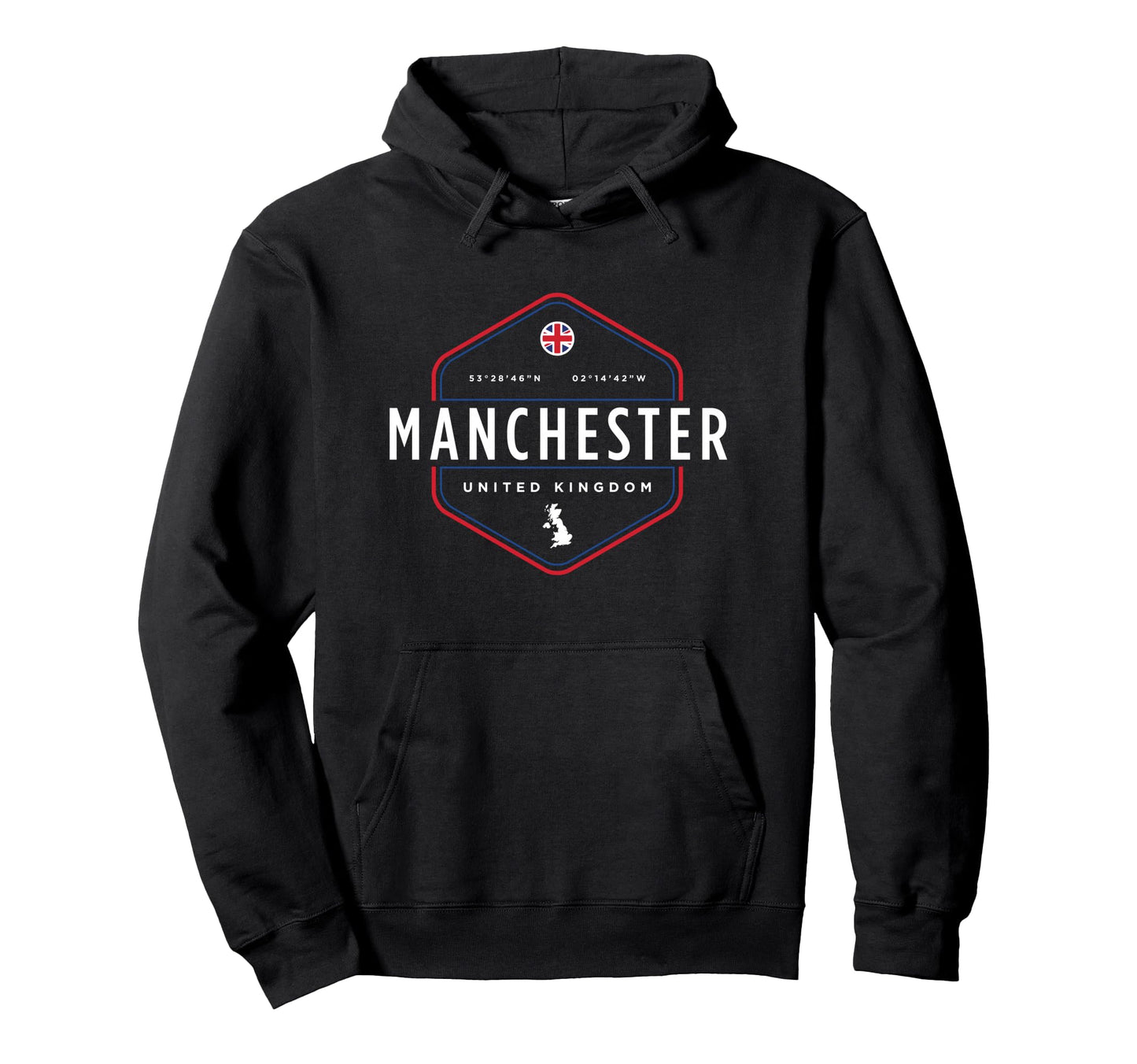 Manchester United Kingdom Uk Map Flag Hoodie - Unique Graphic Men Women - T-Shirt, Sweatshirt, Hoodie