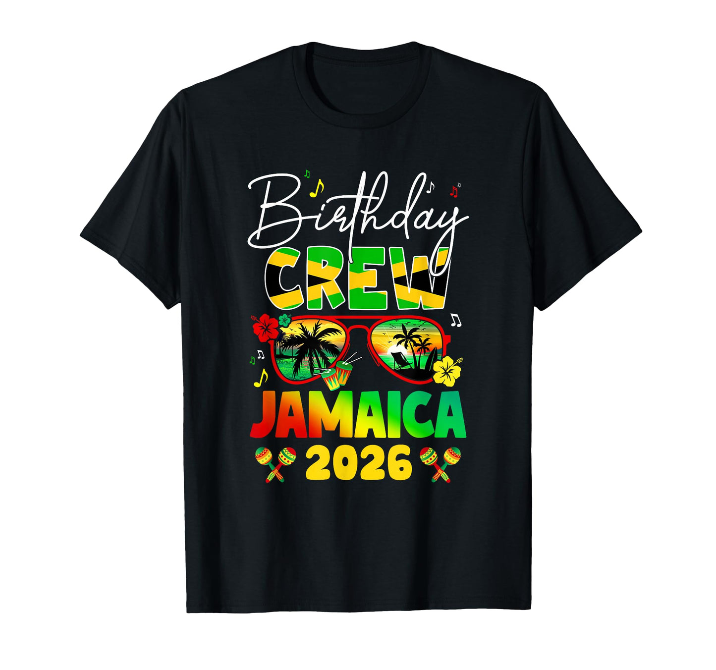 Birthday Crew Jamaica 2026 Birthday T-Shirt - Custom Art Print Men Women - T-Shirt, Sweatshirt, Hoodie