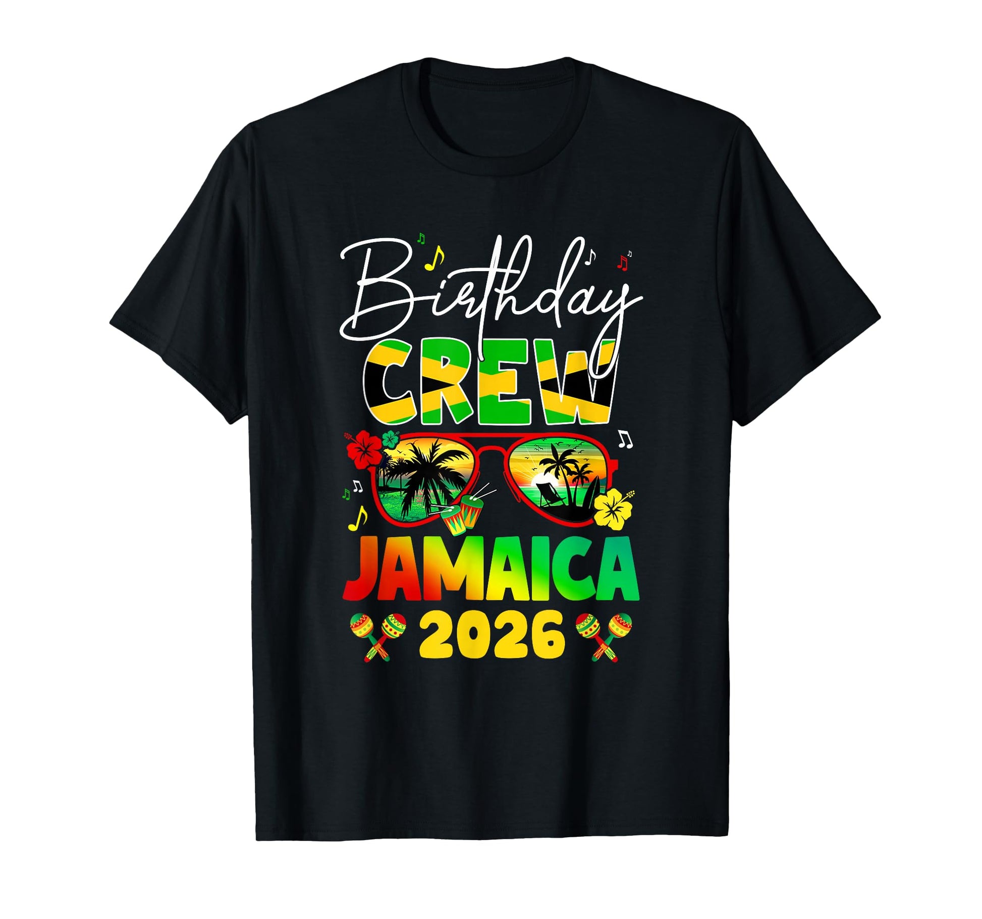 Birthday Crew Jamaica 2026 Birthday T-Shirt - Custom Art Print Men Women - T-Shirt, Sweatshirt, Hoodie