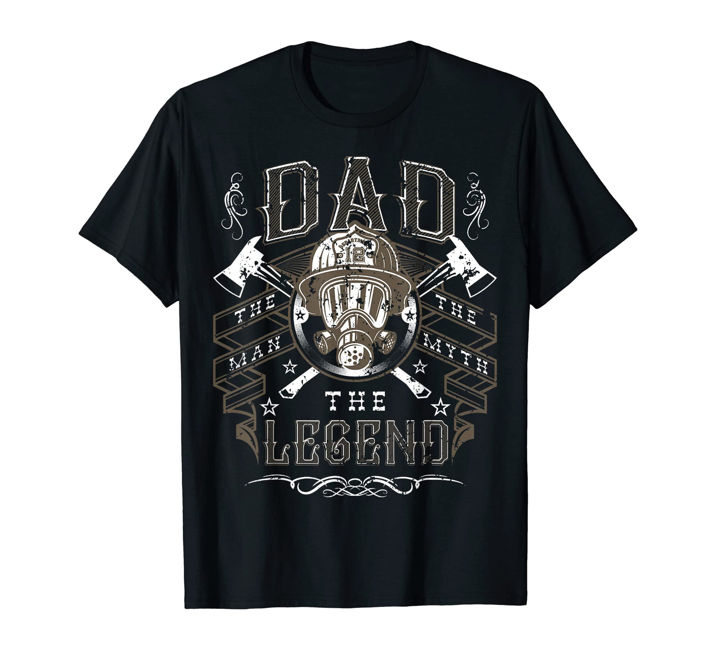 Mens Fathers Day Fire Fighter Dad T-Shirt - Casual Everyday Wear Unisex - T-Shirt, Sweatshirt, Hoodie