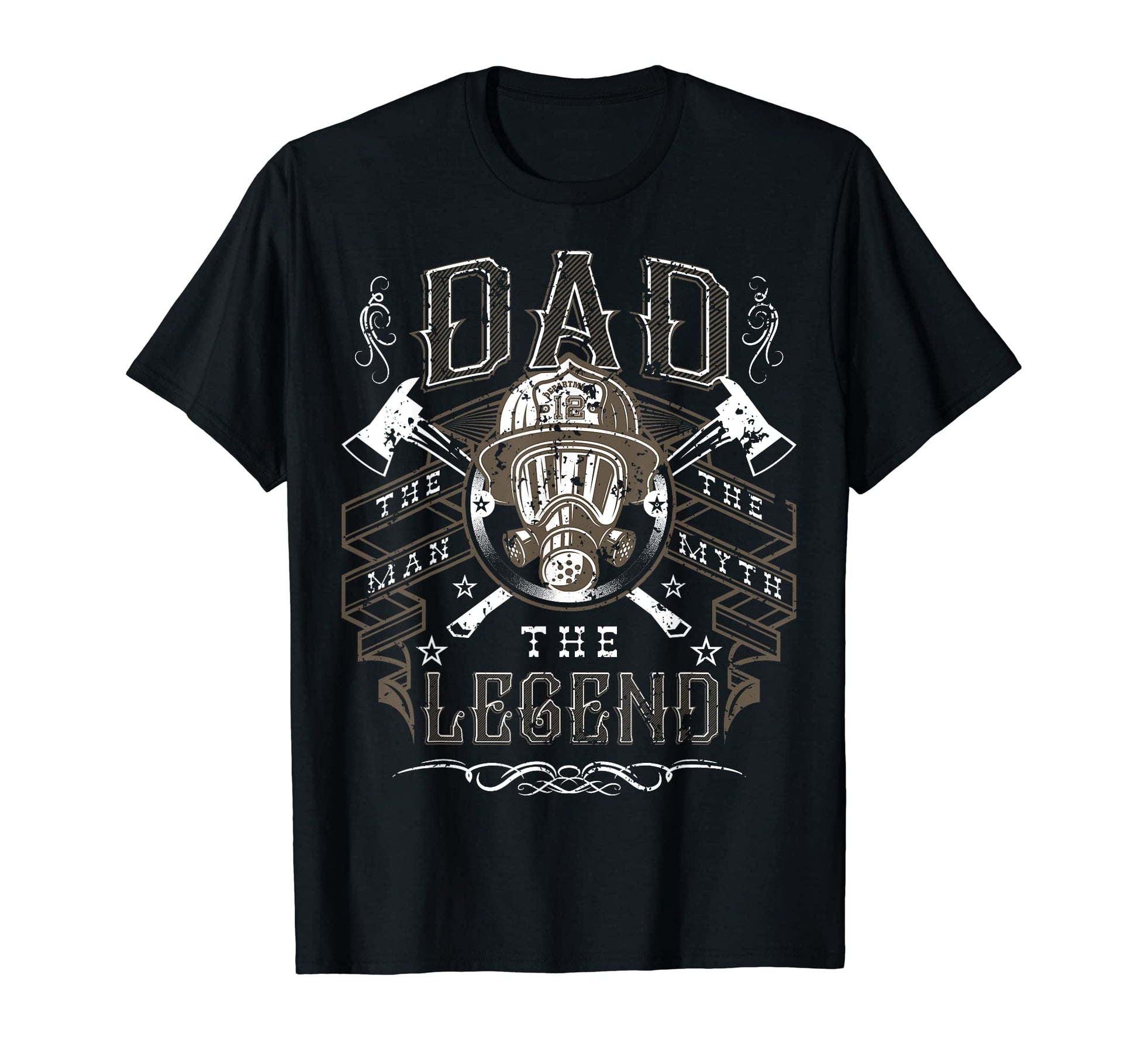 Mens Fathers Day Fire Fighter Dad T-Shirt - Casual Everyday Wear Unisex - T-Shirt, Sweatshirt, Hoodie