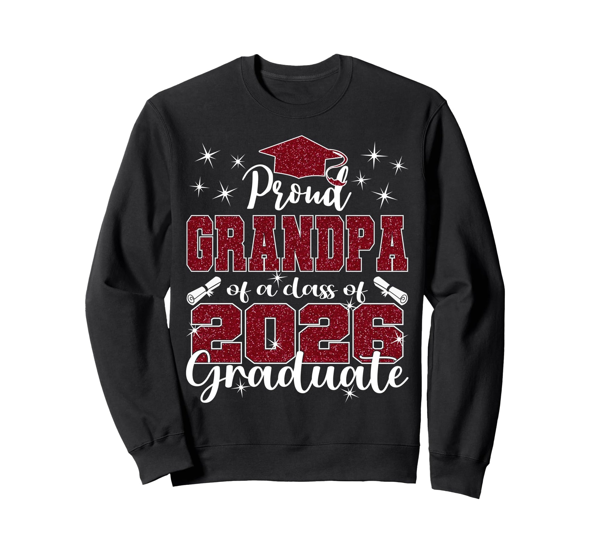 Super Proud Grandpa 2026 Graduate Sweatshirt - Novelty Apparel for Adults - T-Shirt, Sweatshirt, Hoodie