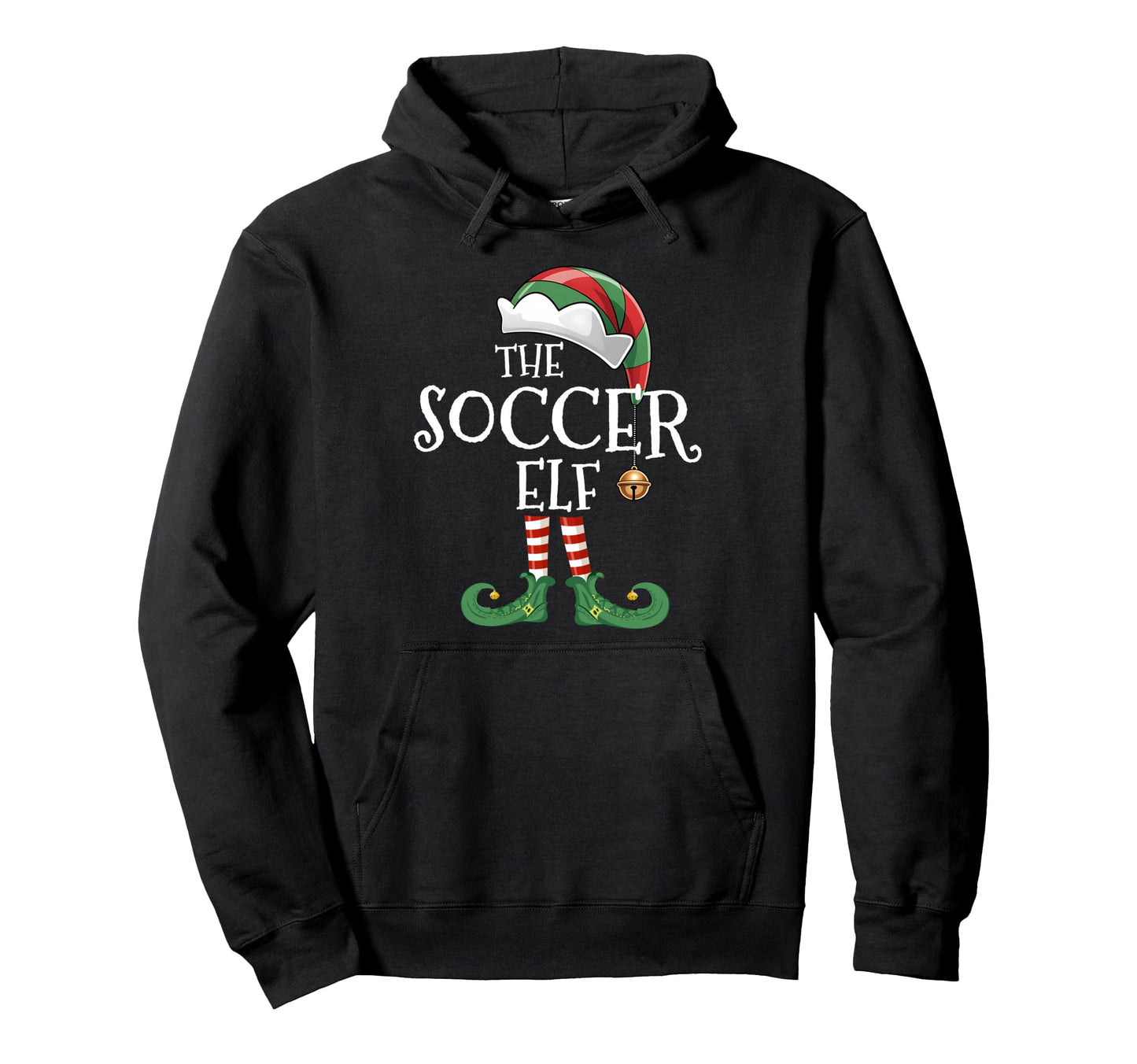 Soccer Elf Matching Family Group Elf Hoodie - Graphic Print for Adults - T-Shirt, Sweatshirt, Hoodie
