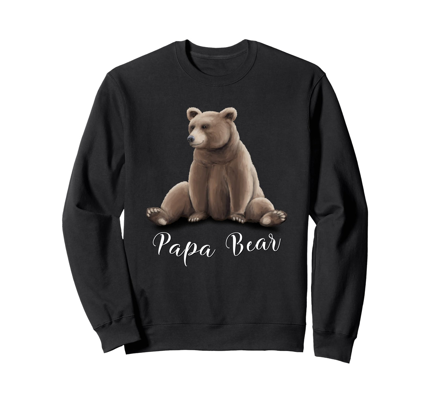Watercolor Art Daddy Grizzly Drawing Sweatshirt - Trendy Graphic Men Women - T-Shirt, Sweatshirt, Hoodie