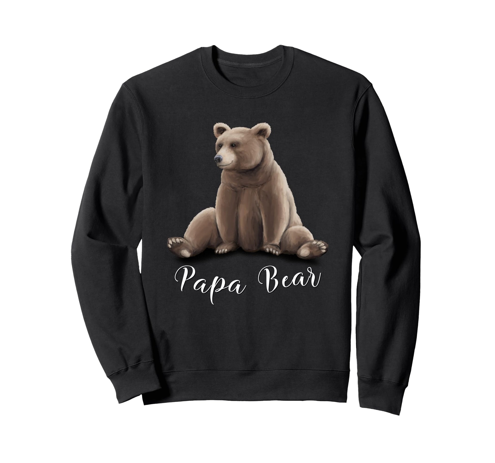 Watercolor Art Daddy Grizzly Drawing Sweatshirt - Trendy Graphic Men Women - T-Shirt, Sweatshirt, Hoodie