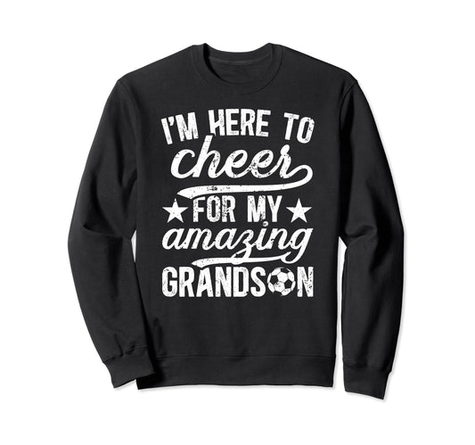 Amazing Grandson Soccer Grandpa Sweatshirt - Aesthetic Graphic Unisex - T-Shirt, Sweatshirt, Hoodie