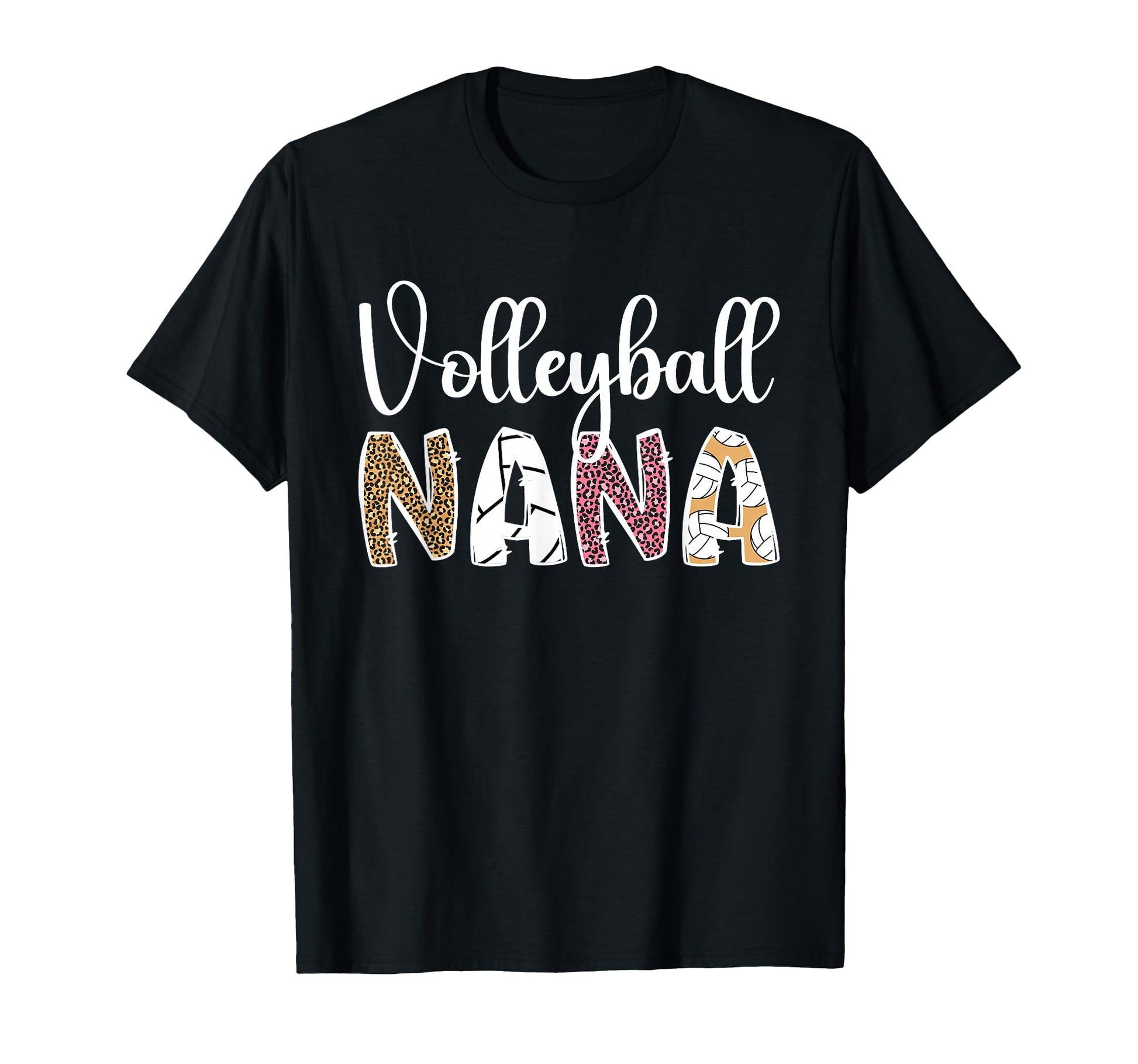 Volleyball Nana Leopard Nana T-Shirt - Minimalist Print for Adults - T-Shirt, Sweatshirt, Hoodie